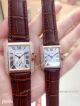 Copy Cartier Tank Anglaise Quartz Watches Rose Gold Leather Band (2)_th.jpg